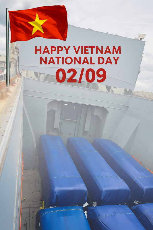 Novastar reinforced its role in Vietnam 80th National Day logistics by shipping 500 military and civilian vehicle packs to Uganda.